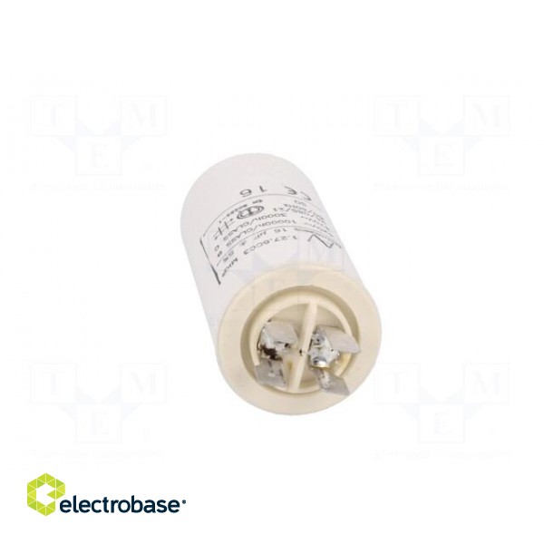 Capacitor: motors, run | 16uF | 420VAC | Ø40x73.5mm | -25÷85°C | ±5% image 5