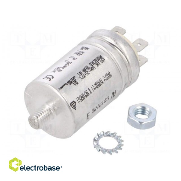 Capacitor: motors, run | 3uF | 470V | Ø30x48mm | -25÷85°C | ±5% | 10000h image 1