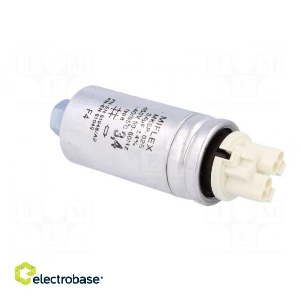 Capacitor: for discharge lamp | 3.4uF | 450VAC | ±4% | Ø31x62mm фото 4