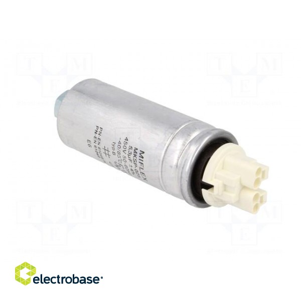 Capacitor: for discharge lamp | 5.3uF | 450VAC | ±4% | Ø31x76mm image 4