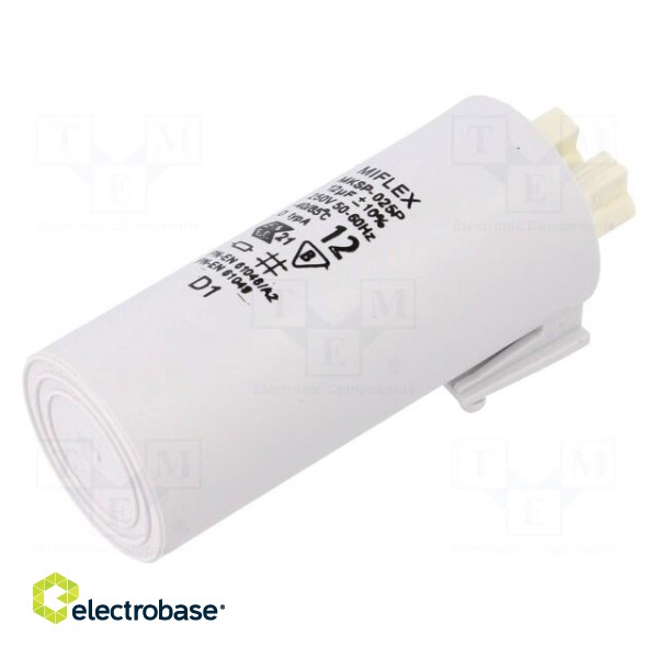 Capacitor: for discharge lamp | 7uF | 250VAC | ±10% | Ø30x70mm | 7