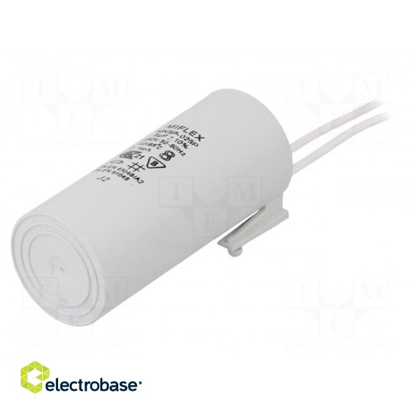 Capacitor: for discharge lamp | 8uF | 250VAC | ±10% | Ø30x70mm | 9