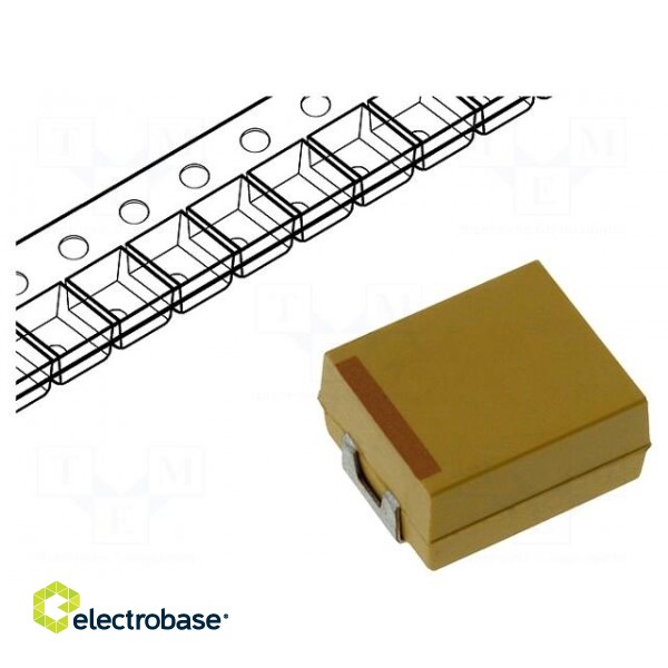 Capacitor: tantalum | low ESR | 1000uF | 6.3VDC | Case: V | 2924 | TPM | SMD
