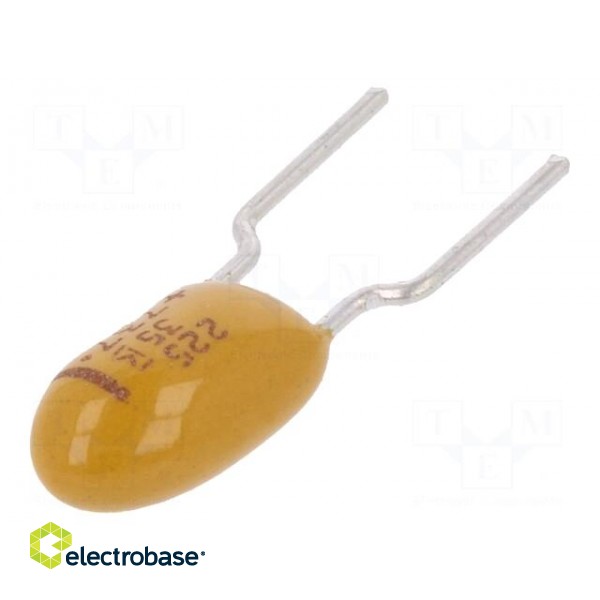 Capacitor: tantalum | 2.2uF | 35VDC | THT | ±10% | -55÷125°C | T356