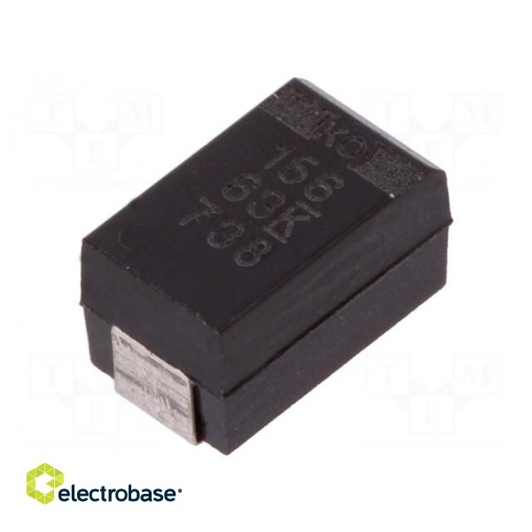 Capacitor: tantalum-polymer | 15uF | 63VDC | Case: X | 2917 | ESR: 150mΩ