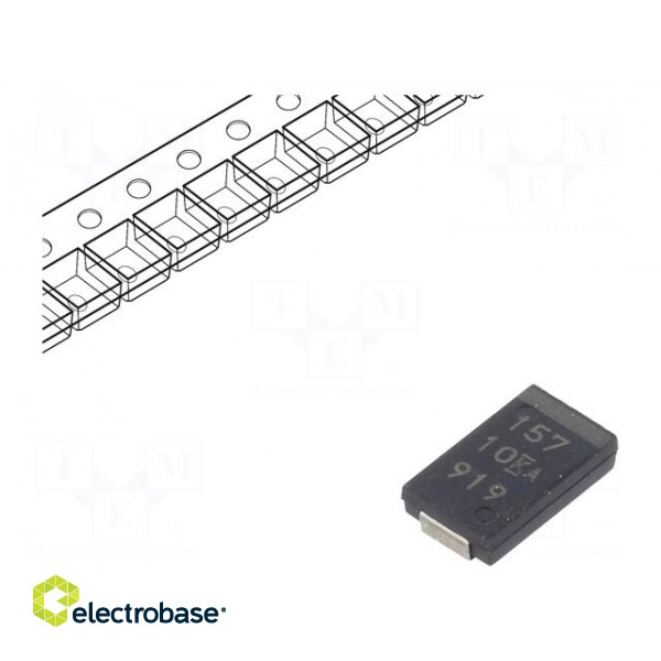 Capacitor: tantalum-polymer | low ESR | 150uF | 10VDC | V | 2917 | SMD