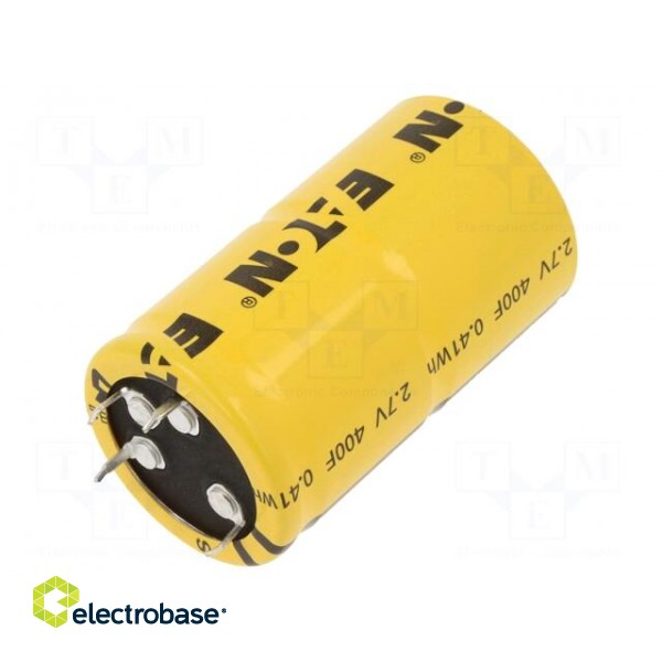 Supercapacitor | SNAP-IN | 400F | 2.7VDC | -5÷10% | Ø35x63mm | 3.2mΩ image 1