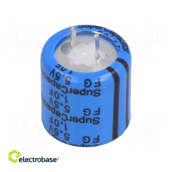 Capacitor: electrolytic | 1F | 5.5VDC | ESR: 65Ω | THT | -20÷+80%