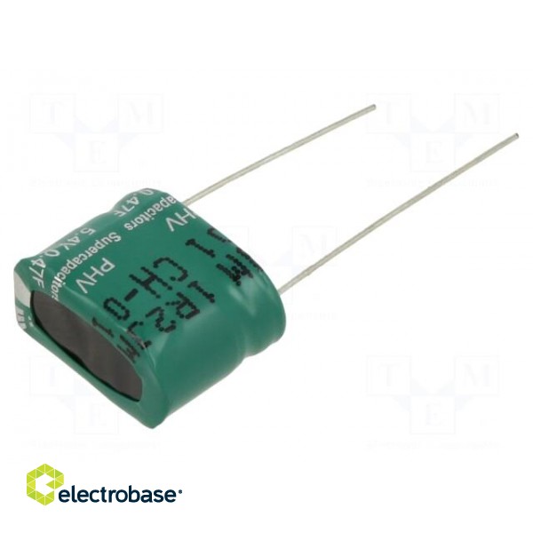 Supercapacitor | THT | 470mF | 5.4VDC | -10÷30% | Pitch: 11.8mm | 300mΩ