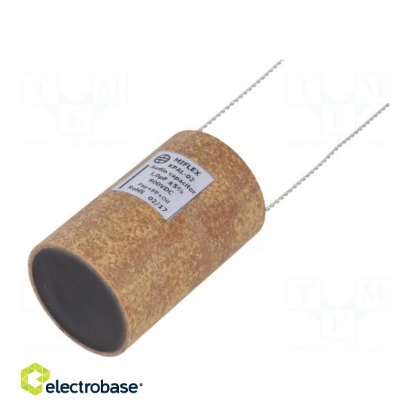 Capacitor: aluminum-polypropylene-paper | 1uF | 600VDC | ±5% | THT