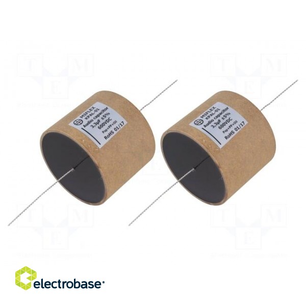 Capacitor: aluminum-polypropylene-paper | 3.3uF | 600VDC | ±5% | THT