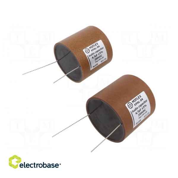 Capacitor: aluminum-polypropylene-paper | 4.7uF | 250VDC | ±5% | THT