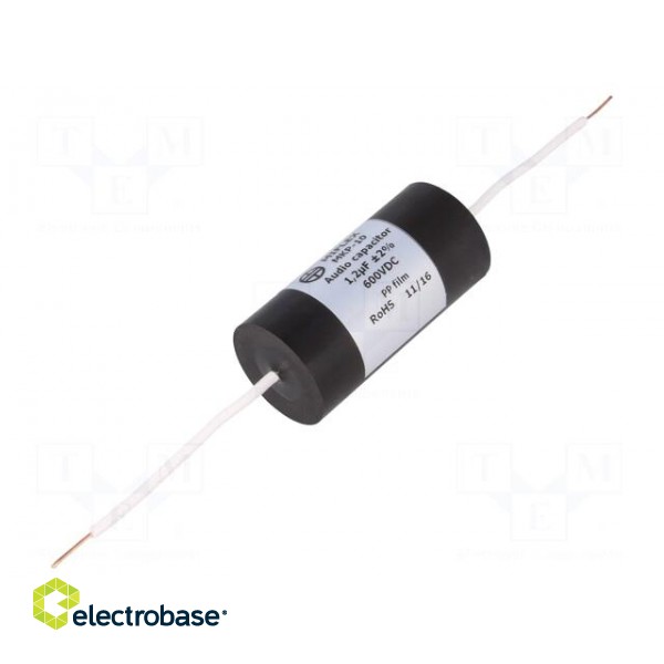 Capacitor: polypropylene | 1.2uF | 600VDC | ±2% | Ø25x51mm | -25÷85°C