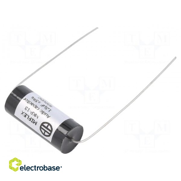 Capacitor: polypropylene | 1.5uF | 400VDC | ±2% | Ø14x29mm | -25÷85°C