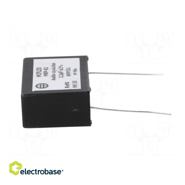 Capacitor: polypropylene | 2.2uF | 600VDC | 37.5mm | ±2% | -25÷85°C | THT image 3