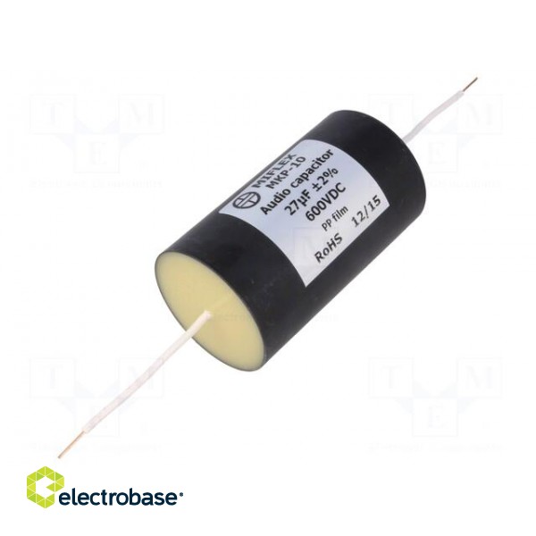 Capacitor: polypropylene | 27uF | 600VDC | ±2% | Ø45x78mm | -25÷85°C