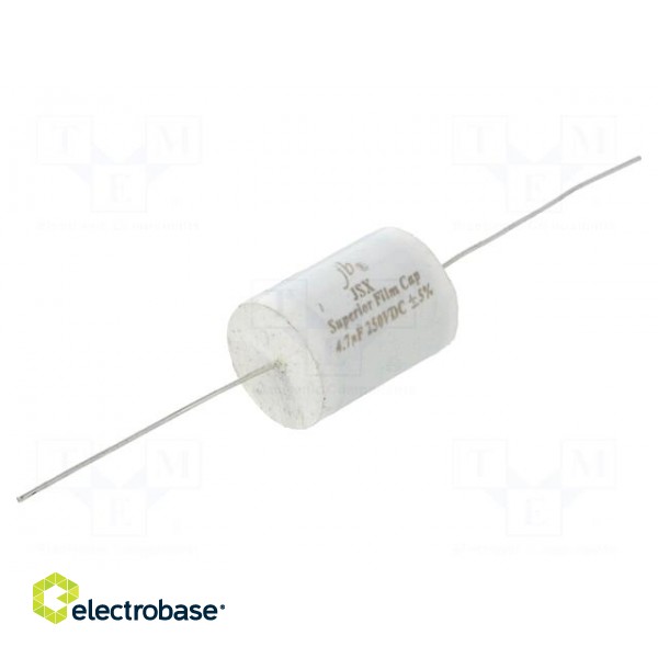 Capacitor: polypropylene | 4.7uF | 250VDC | ±5% | Ø20.5x31.5mm | 0.001