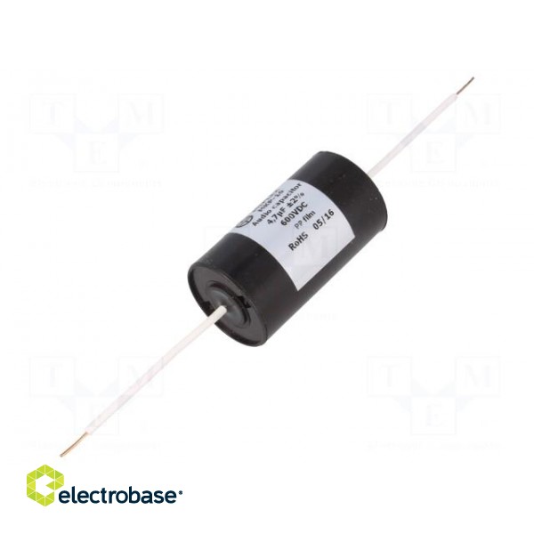 Capacitor: polypropylene | 4.7uF | 600VDC | ±2% | Ø28x51mm | -25÷85°C