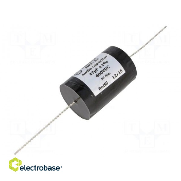 Capacitor: polypropylene | 47uF | 400VDC | ±2% | Ø42.2x67mm | -25÷85°C