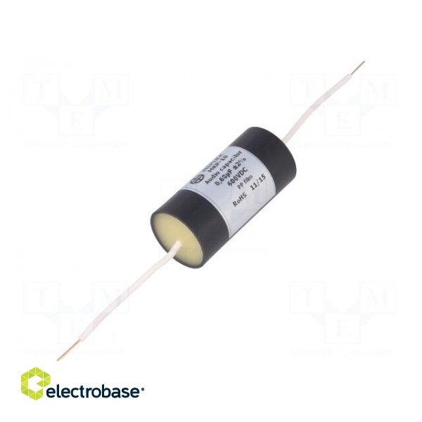 Capacitor: polypropylene | 680nF | 600VDC | ±2% | Ø25x51mm | -25÷85°C