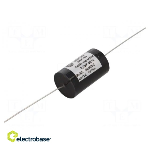 Capacitor: polypropylene | 8.2uF | 400VDC | ±2% | Ø24x40mm | -25÷85°C