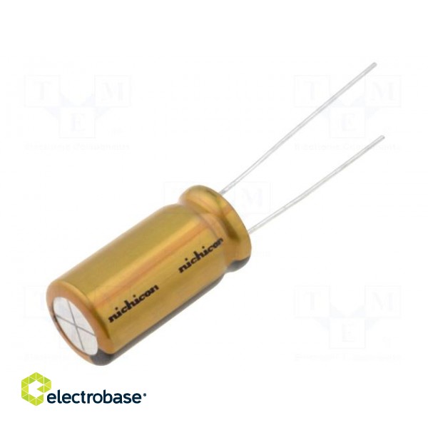 Kondensatorius: elektrolitinis | THT | 100uF | 10VDC | Ø6,3x11mm | FG | 2,5 mm