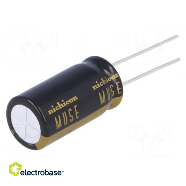 Capacitor: electrolytic | THT | 100uF | 50VDC | Ø12.5x20mm | Pitch: 5mm