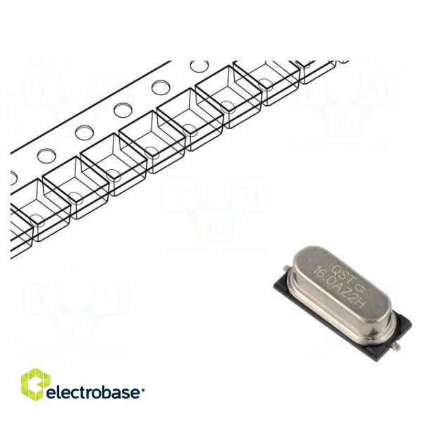 Resonator: quartz | 16MHz | ±30ppm | 18pF | SMD | 12.7x4.8x3.8mm