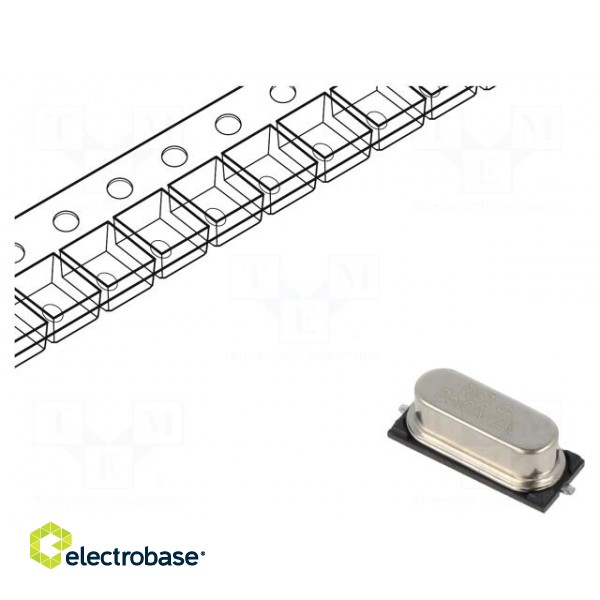 Resonator: quartz | 25MHz | ±30ppm | 20pF | SMD | 12.7x4.8x3.8mm