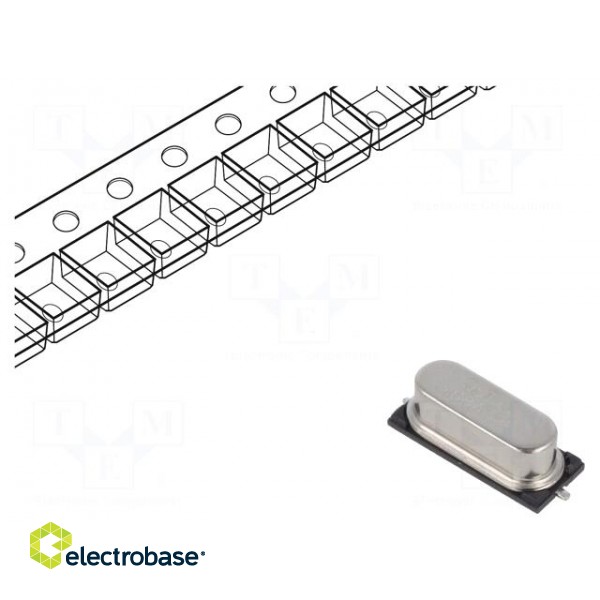 Resonator: quartz | 3.6864MHz | ±30ppm | 18pF | SMD | 12.7x4.8x3.8mm