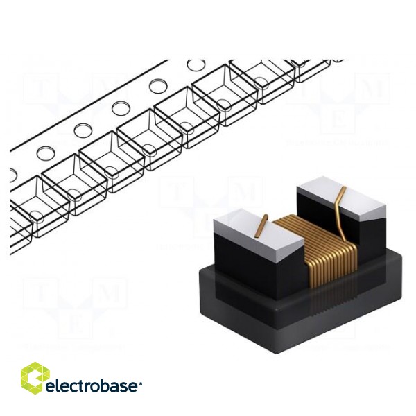 Inductor: wire | SMD | 0402 | 2.2nH | 640mA | 110mΩ | Q: 14 | -40÷150°C | ±10%