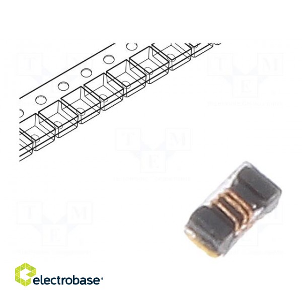 Inductor: wire | SMD | 0402 | 180nH | 600mA | 280mΩ | -40÷85°C | ±10% paveikslėlis 1