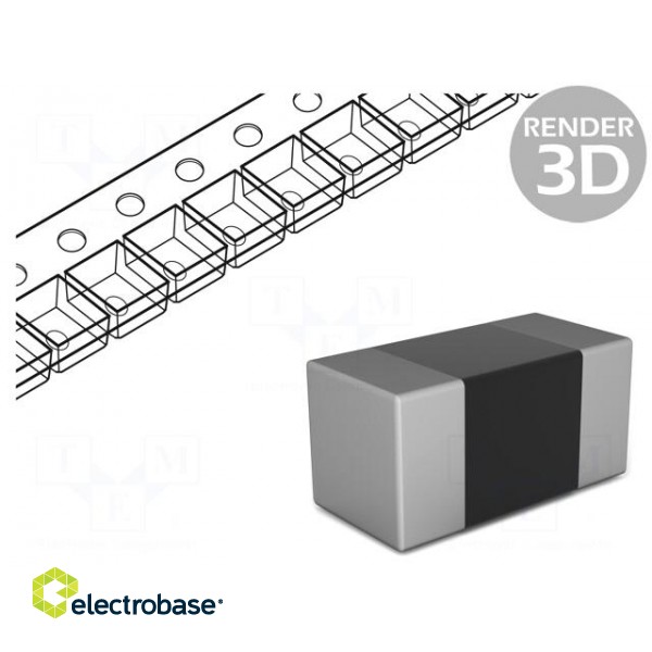 Inductor: thin film | SMD | 0603 | 15nH | 150mA | 1.3Ω | Q: 17 | 2700MHz