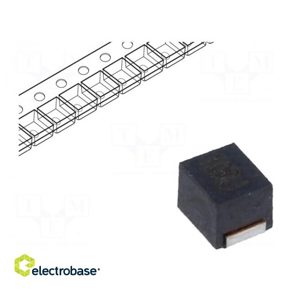 Inductor: ferrite | SMD | 1008 | 10uH | 155mA | 3.5Ω | Q: 25 | ftest: 2.52MHz image 1