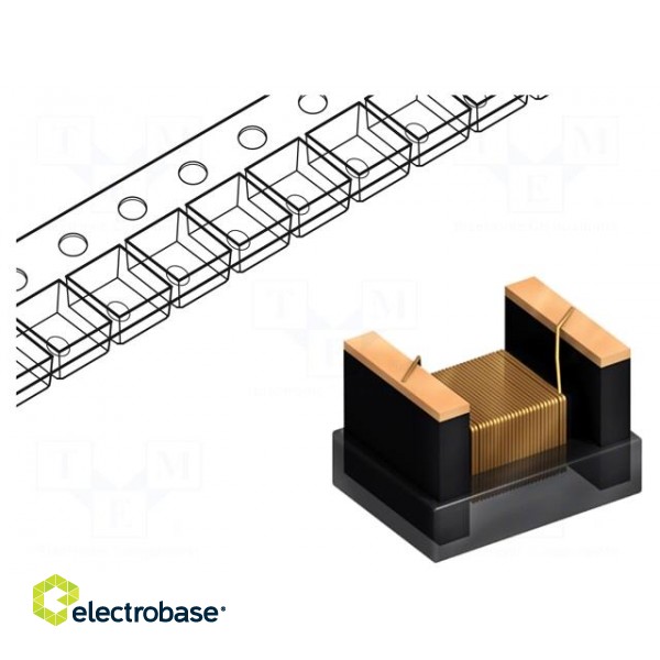 Inductor: wire | SMD | 1210 | 33uH | 230mA | 1.85Ω | Q: 25 | ftest: 0.1MHz