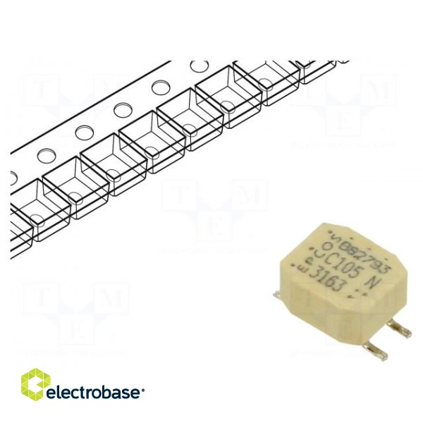 Inductor: common mode | SMD | 1mH | 700mA | 140mΩ | ±30% | 42VAC