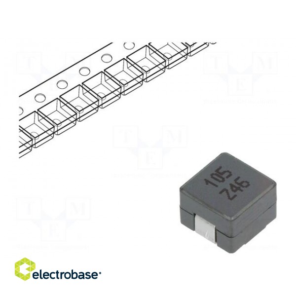 Inductor: wire | 105nH | Ioper: 36A | 0.32mΩ | 100kHz | -40÷125°C | ±20%