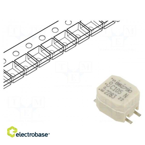 Inductor: common mode | SMD | 1mH | 500mA | 170mΩ | -30÷50% | 9x6x5.2mm