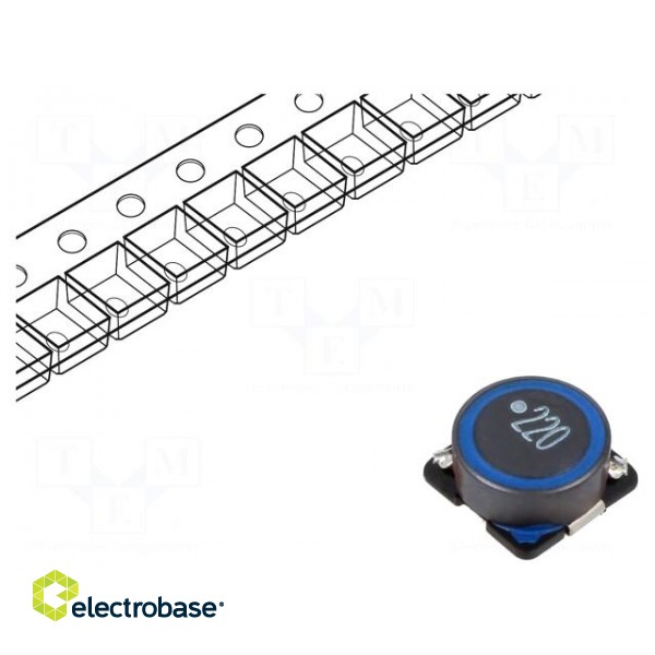 Inductor: ferrite | SMD | 22uH | 2.1A | 70.9mΩ | ±20% | SLF