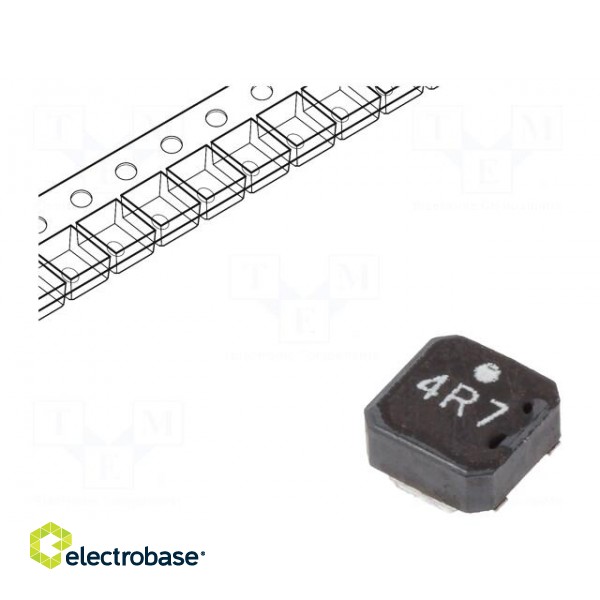 Inductor: ferrite | SMD | 4.7uH | 1.71A | 89mΩ | ±30% | Series: VLCF