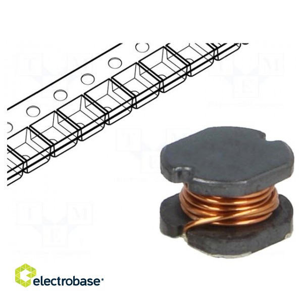 Inductor: wire | SMD | 0705 | 390uH | 0.36A | 1.77Ω