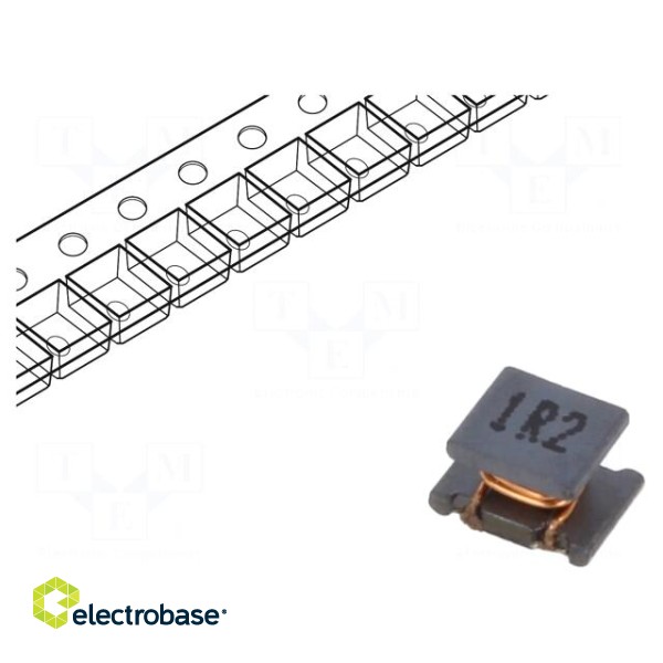 Inductor: wire | SMD | 1.2uH | 500mA | 200mΩ | ±20% | 4.5x3.2x2.6mm | 1MHz