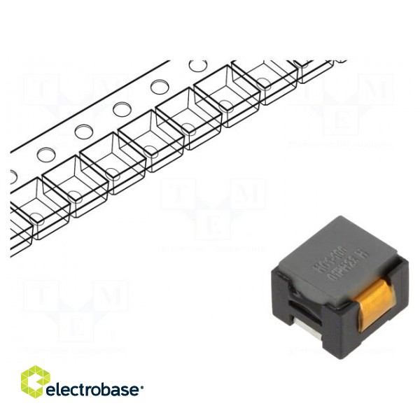 Inductor: wire | SMD | 10.5uH | Ioper: 12.79A | 5.7mΩ | ±15% | Isat: 5.3A paveikslėlis 1