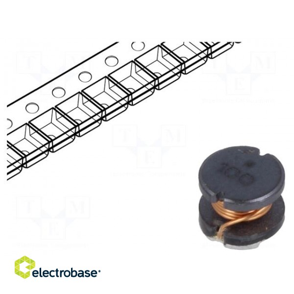 Inductor: wire | SMD | 10uH | 1.45A | ±20% | Q: 30 | Ø: 5.8mm | H: 4.8mm | 100mΩ