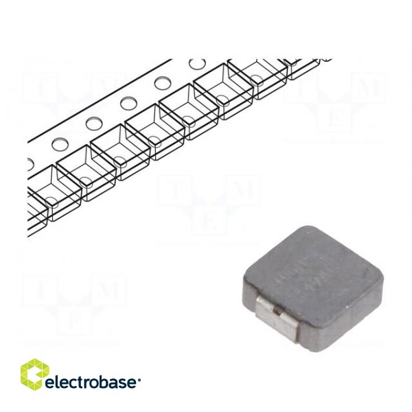Inductor: wire | SMD | 10uH | 2.3A | 184mΩ | ±20% | 5.18x5.18x2mm | IHLP