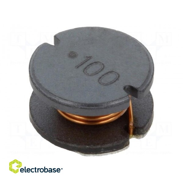 Inductor: wire | SMD | 100uH | 970mA | ±10% | Q: 15 | Ø: 10mm | H: 6mm | 350mΩ