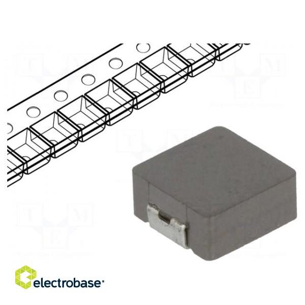 Inductor: wire | SMD | 1uH | Ioper: 11.5A | 7mΩ | Body dim: 6.7x6.7x2.8mm