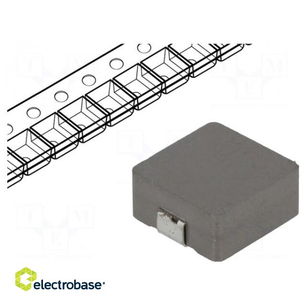 Inductor: wire | SMD | 15uH | Ioper: 6A | 30mΩ | ±20% | Isat: 7.5A