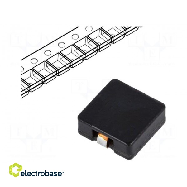 Inductor: wire | SMD | 1uH | Ioper: 14A | 3.3mΩ | Body dim: 10.2x10.2x4mm