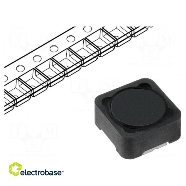 Inductor: wire | SMD | 10uH | 4A | 25mΩ | ±20% | 12x12x6mm | -40÷85°C